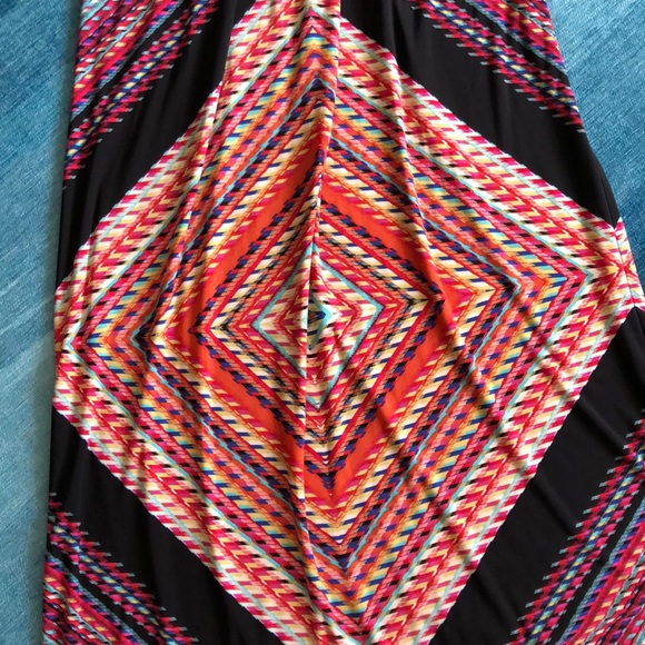 (EUC) Chico's multicolor print maxi dress small - Picture 3 of 4